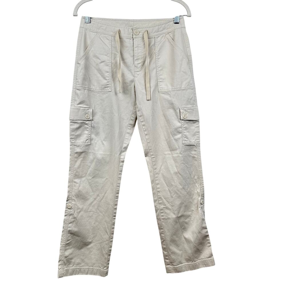 L.L. Bean Women's Cargo Pants Favorite Fit Adjustable Utility Tan 4 Gorpcore